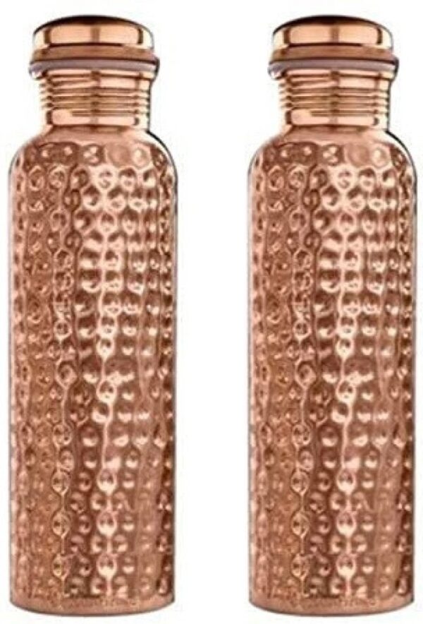 copper bottle with glass