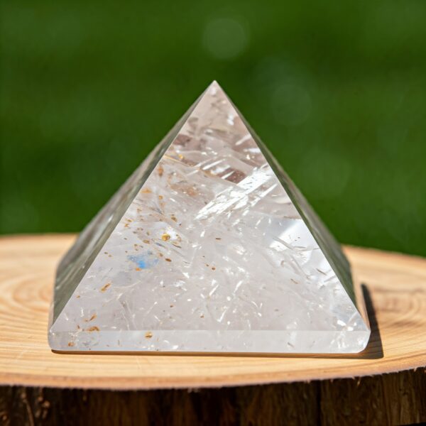 clear quartz pyramid