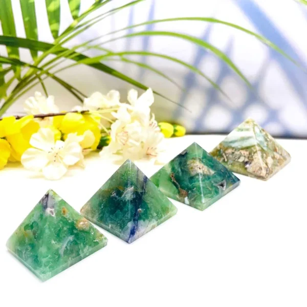 green fluorite pyramid