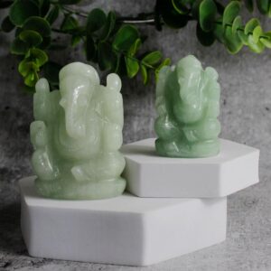Shubhanjali-Green-Aventurine-Stone-Ganesha green aventurine ganesha
