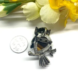 tiger eye brooch