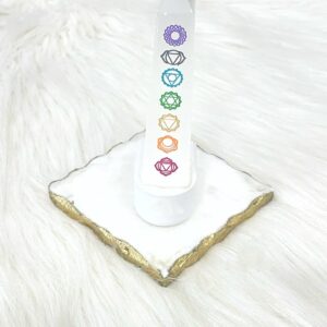 Seven Chakra Selenite Lamp – Radiance of Balance